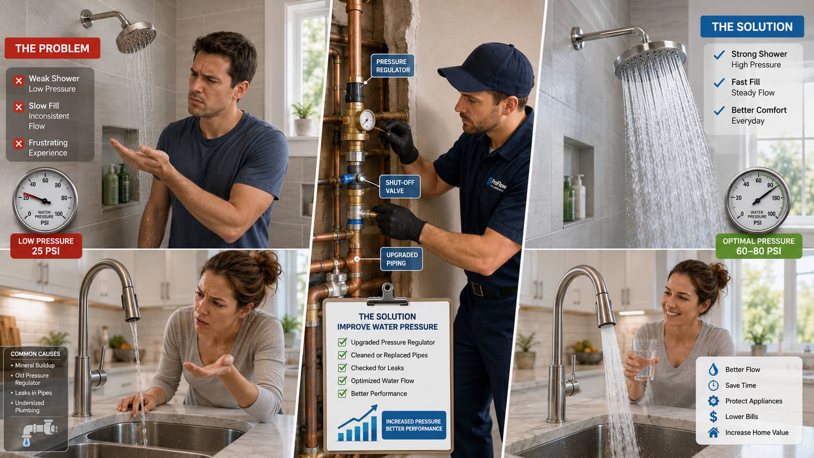 How do you increase water pressure in your home How do you increase water pressure in your home