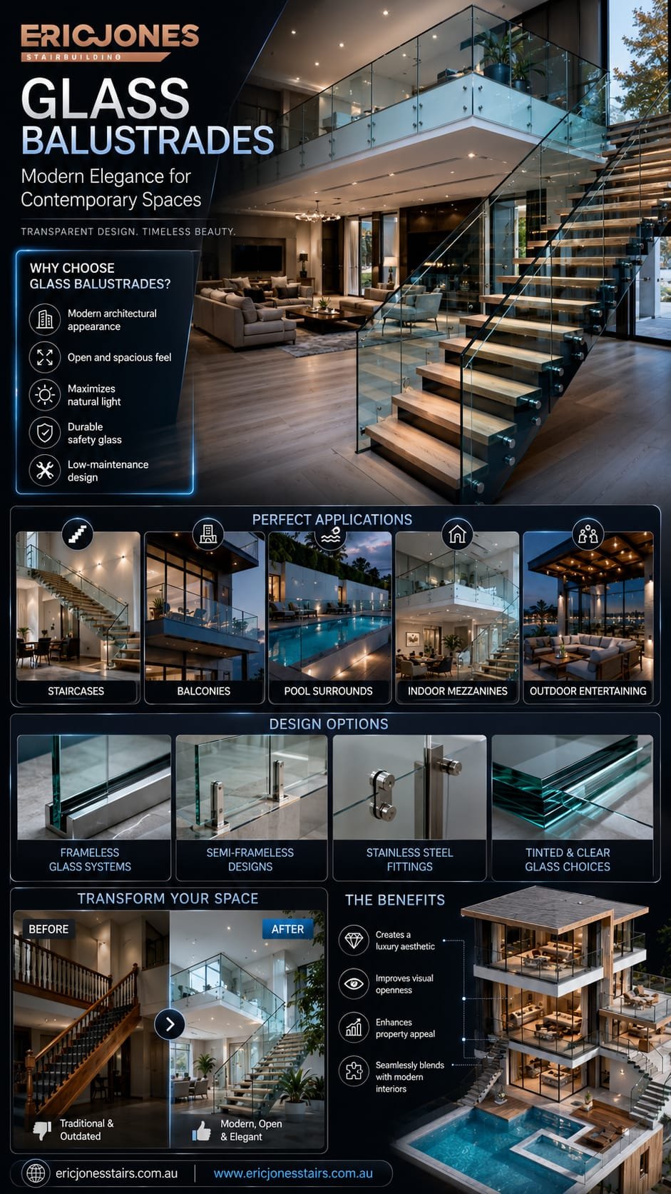 Glass balustrades